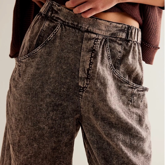 *SOLD* Free People High Road Washed Pull-On Barrel Pants - Picture 2 of 6